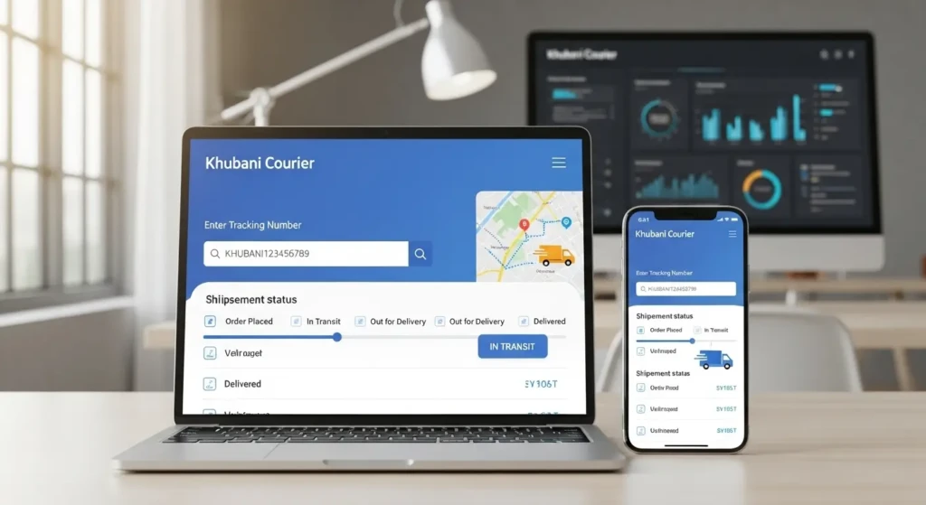 Track Khubani Courier shipments online using AWB tracking number on website and mobile device